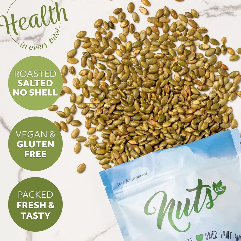 NUTS U.S. Pumpkin Seeds Pepitas | Roasted and Salted | No Shell | Vegan and ... gallery