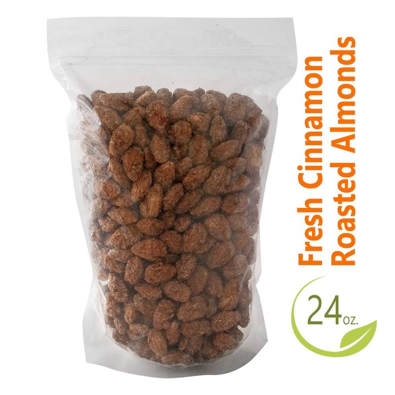 Cinnamon Roasted Almonds 24 oz 1.50 lb - Candied Almonds Glazed with Cinnamon... gallery