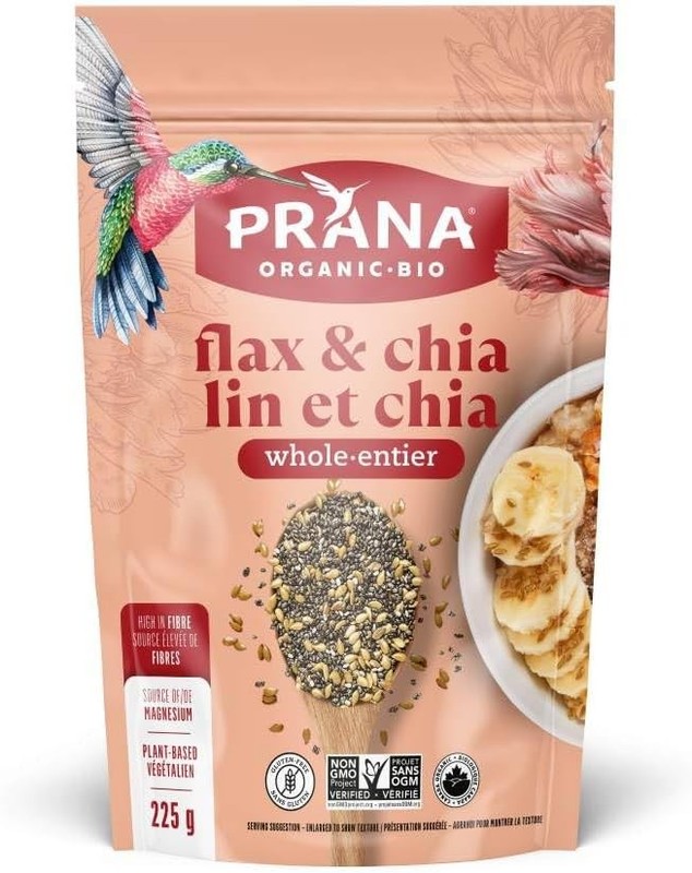 2-Pack Prana Chia and Flax Whole, 225 Grams