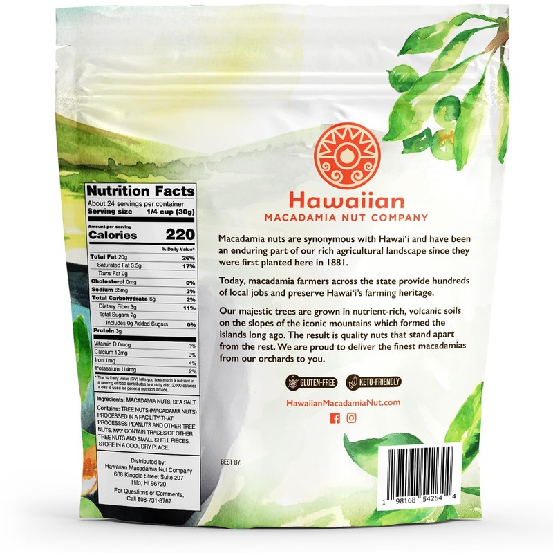 Hawaiian Macadamia Nut Company Dry Roasted 24 Ounce (Pack of 1) gallery
