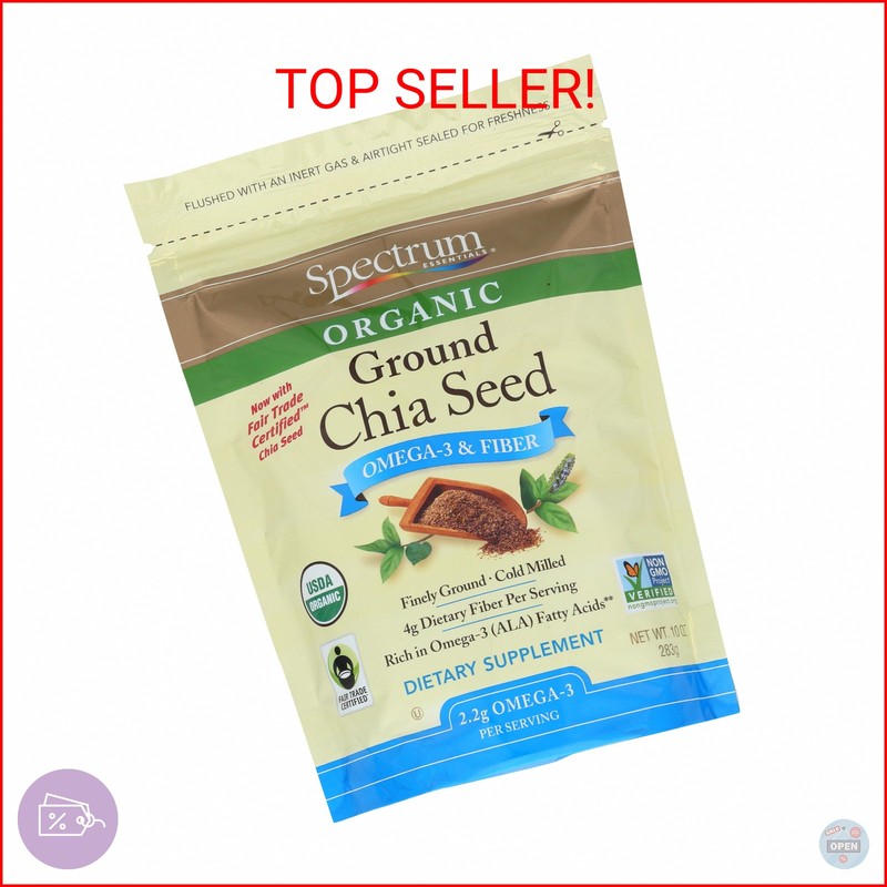 Spectrum Essentials Organic Ground Chia Seed, 10 oz