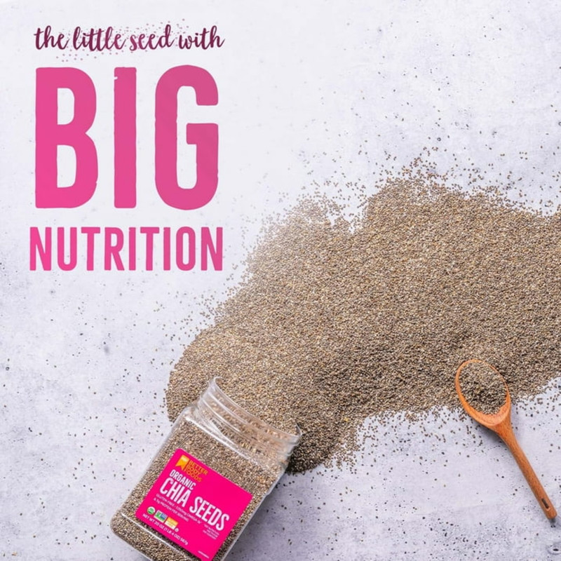 (2 Pack) BetterBody Foods Organic Chia Seeds High Fiber 2.0 lb, 30 Servings gallery
