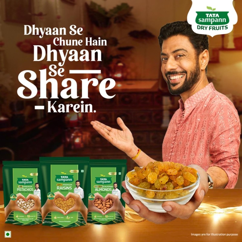 Tata Sampann Green Raisins 500g | Seedless Kishmish | Premium Dry Fruits Pack gallery