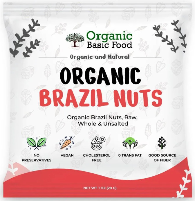 Organic Brazil Nuts, Raw, Whole | Non-GMO | Vegan | Gluten-Free – 1 oz