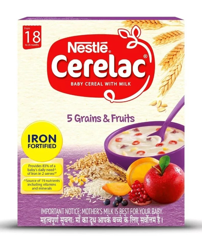 Nestle CERELAC Fortified Baby Cereal with Milk 5Grains & Fruits -18 to 24months