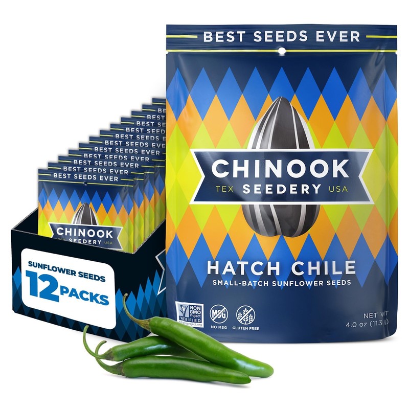 Chinook Seedery Sunflower Seeds to Eat — Jumbo, Flavored, Roasted, Low Sodium…