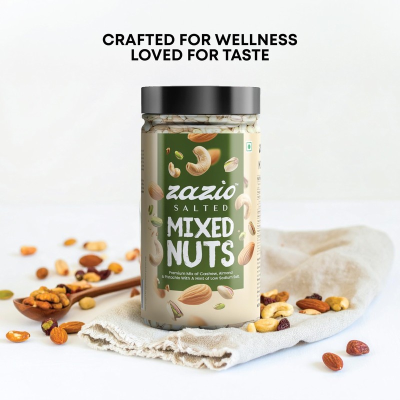 Zazio Salted Mixed Nuts 2x250g | Premium USA Almonds, Cashews & Pistachios gallery