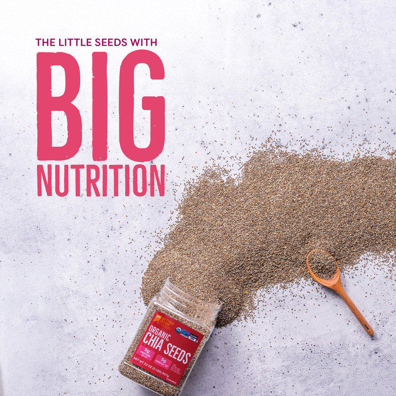 (2 pack) BetterBody Foods Organic Chia Seeds, 2.0 lb, 30 Servings gallery