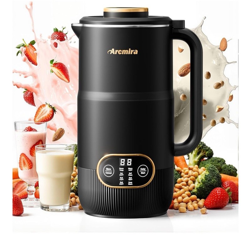 8 in 1 Nut Milk Maker, 8 Blade 35oz Homemade Almond, Oat, Coconut, Soy