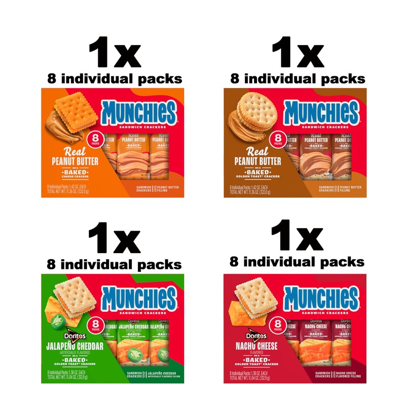 Baked Sandwich Crackers Variety Pack, Cheese Peanut Butter, Toast Peanut Butt... gallery