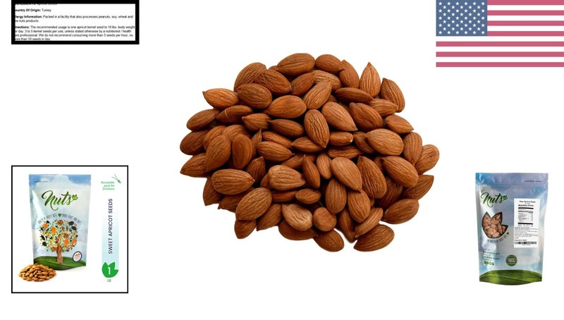 Sweet Raw Apricot Seeds - Unpasteurized, 1 LB Resealable for Lasting Freshness gallery
