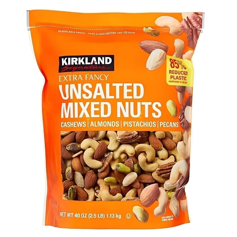 Kirkland Signature Extra Fancy Unsalted Mixed Nuts, 40 Ounces (2 Pack) gallery