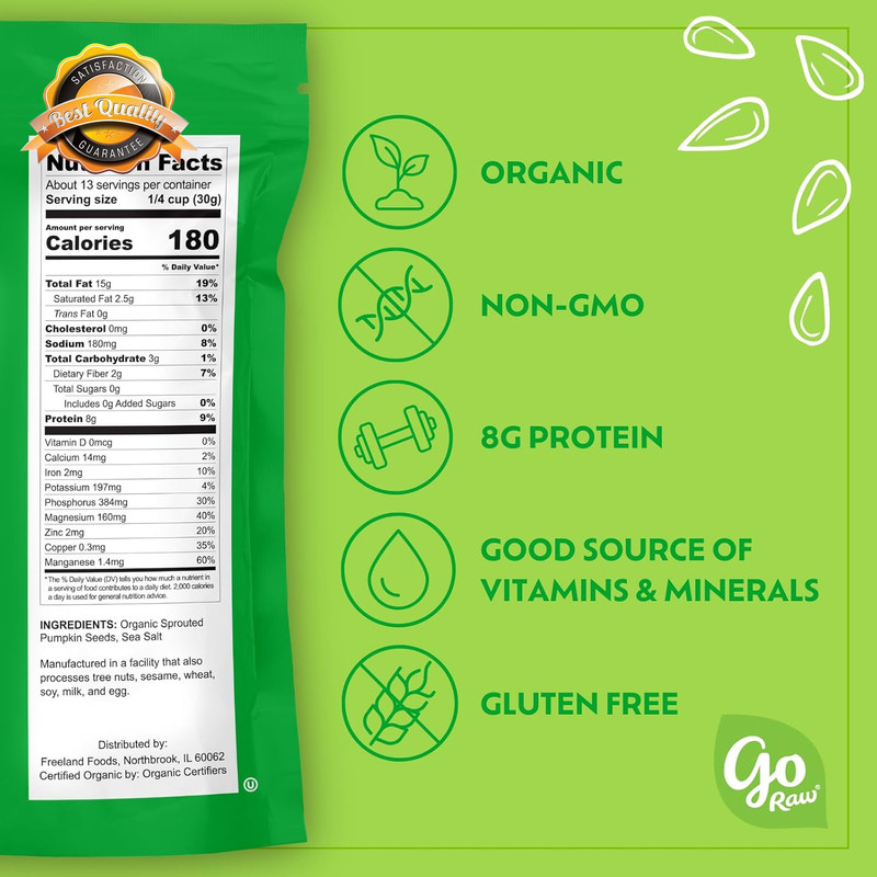 Organic Sprouted Pumpkin Seeds, 14 Oz gallery