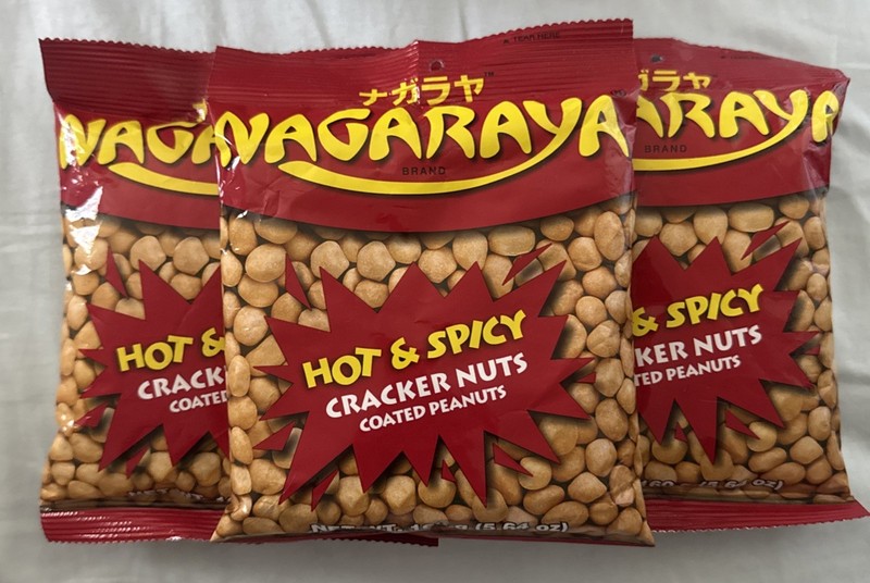 (3-Pck) Nagaraya Hot & Spicy Cracker Nuts 5.64 FL. Oz. Each