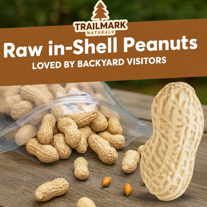 25 LB - Raw Peanuts for Squirrels, Raw in Shell Peanuts for Birds and Wildlife- gallery