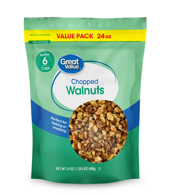 Great Value Chopped Walnuts, 24 oz