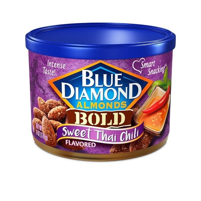 Blue Diamond Almonds Sweet Thai Chili Flavored Snack 6 Ounce (Pack of 1)