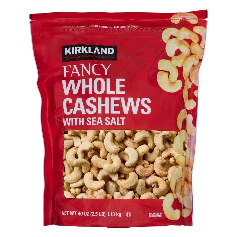 Kirkland Signature Fancy Whole Cashews with Sea Salt Whole 40oz (1.13kg) Pantry