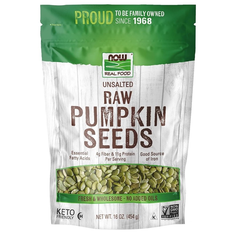NOW Foods, Pumpkin Seeds, Raw and Unsalted