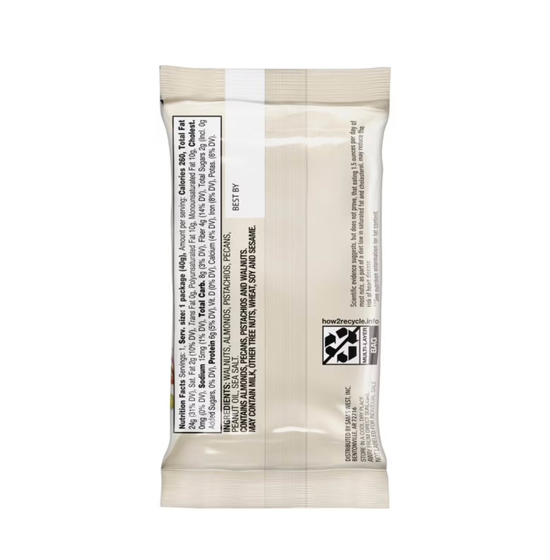 Member's Mark Heart Healthy Nut Mix 18 Pouches Walnuts Almonds Pecans Pistachios gallery