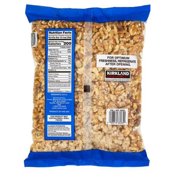 2 Packs Kirkland Signature Walnuts 3 lb Each Pack, Total 6 lbs EXP 04/2027 gallery