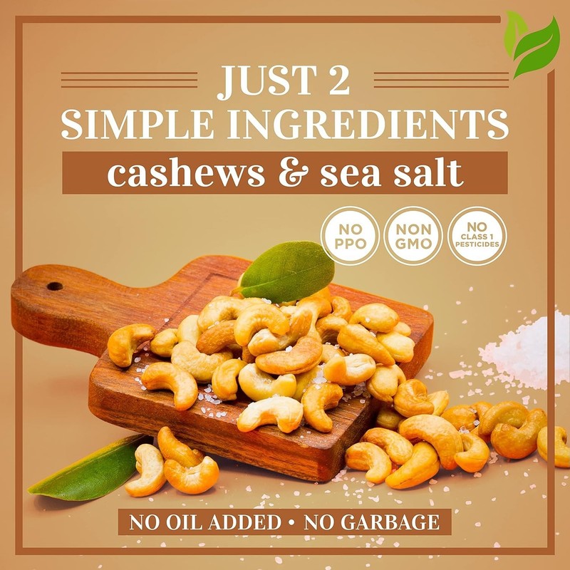 Clean Label Cashews | Natural Ingredients | Non-GMO - 1.5 lb gallery