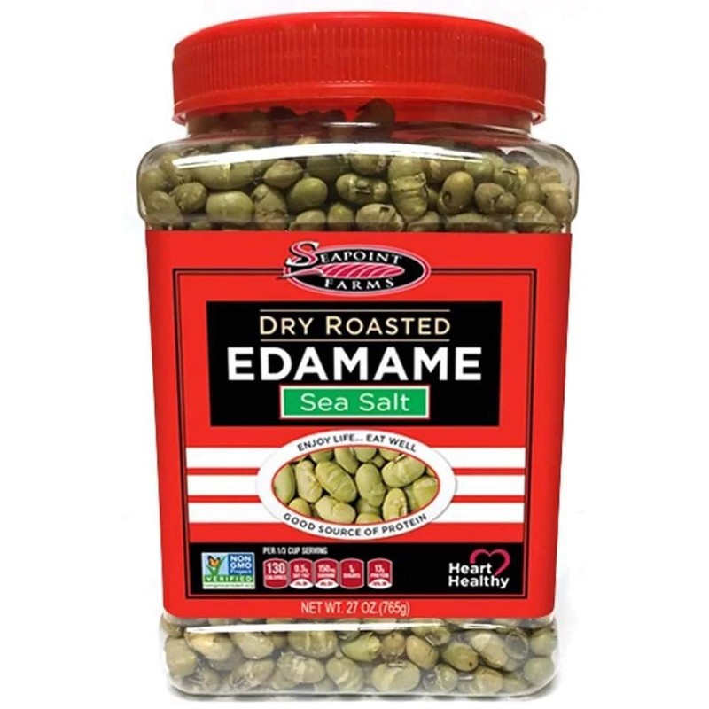 Seapoint Farms Dry Roasted Crunchy Edamame, Plant Based Snack, 14g Protein, 2…