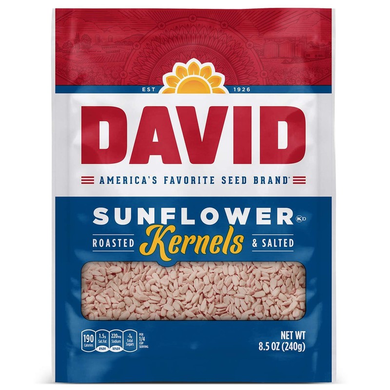 Salted and Roasted Sunflower Kernels Keto Friendly Snack 8.5 OZ Bags 12 Pack