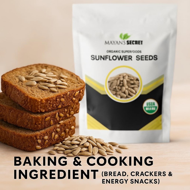 Mayan’s Secret Certified Organic Hulled Sunflower Seeds, Raw & 32 Ounces gallery