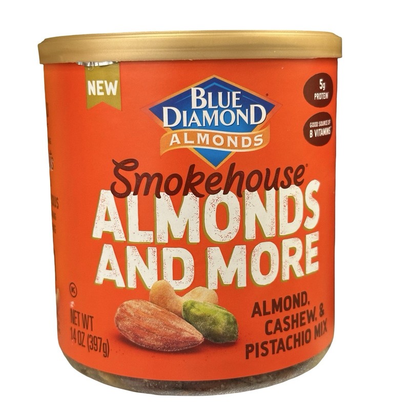 Blue Diamond Almonds and More, Smokehouse Almond, Cashew, Pistachio Mix 14oz