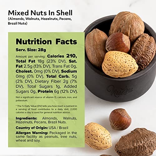 Mixed Nuts In Shell - Almonds, Walnuts, Hazelnuts, Pecans, Brazil Nuts | No Addi gallery