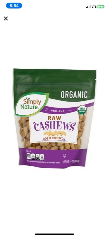 Organic Raw Cashews, 14oz Resealable, Kosher, Product of Vietnam