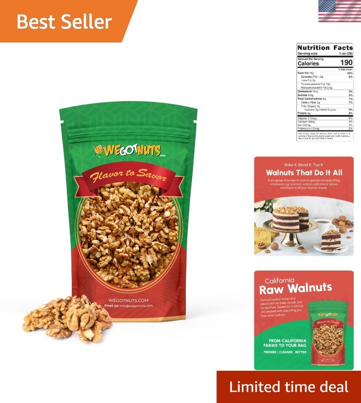 California Raw Walnuts- 4 Pounds, Resealable Package-Fresh, No Shell, Unsalte…