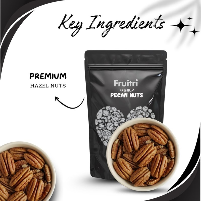 Fruitri American Pecan Nuts 100g | Fresh Keto Friendly Natural Dry Fruits Snack gallery