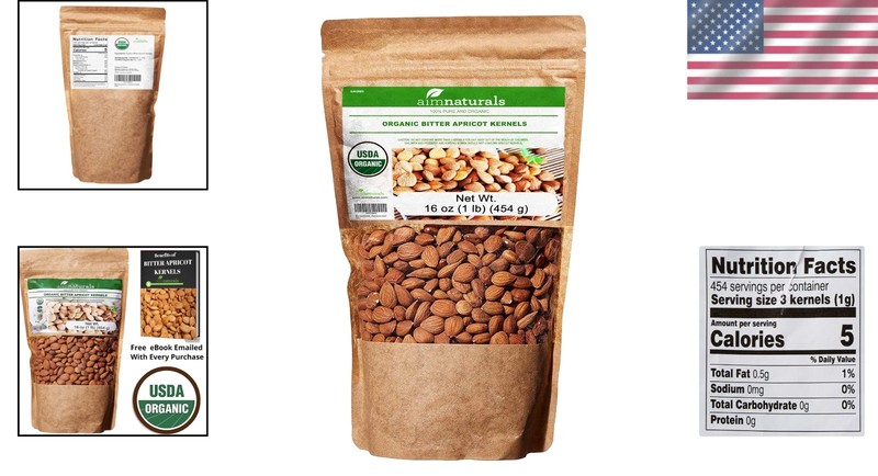 Organic Raw Bitter Apricot Seeds 1LB - Product of Turkey gallery