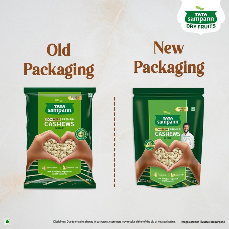 Tata Sampann Pure Cashews 500g | Whole Kaju Nuts | High Protein & Magnesium Rich gallery