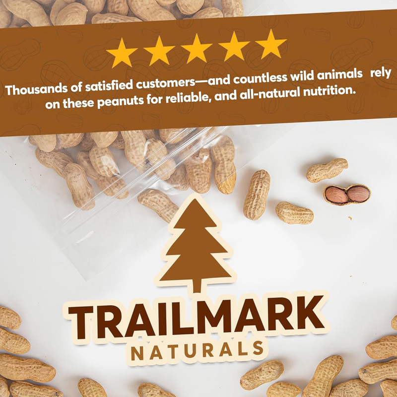 25 LB - Raw Peanuts for Squirrels, Raw in Shell Peanuts for Birds and Wildlife- gallery
