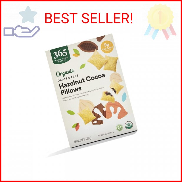 365 by Whole Foods Market, Organic Hazelnut Cocoa Pillows, Gluten-Free, 10.6 Oun