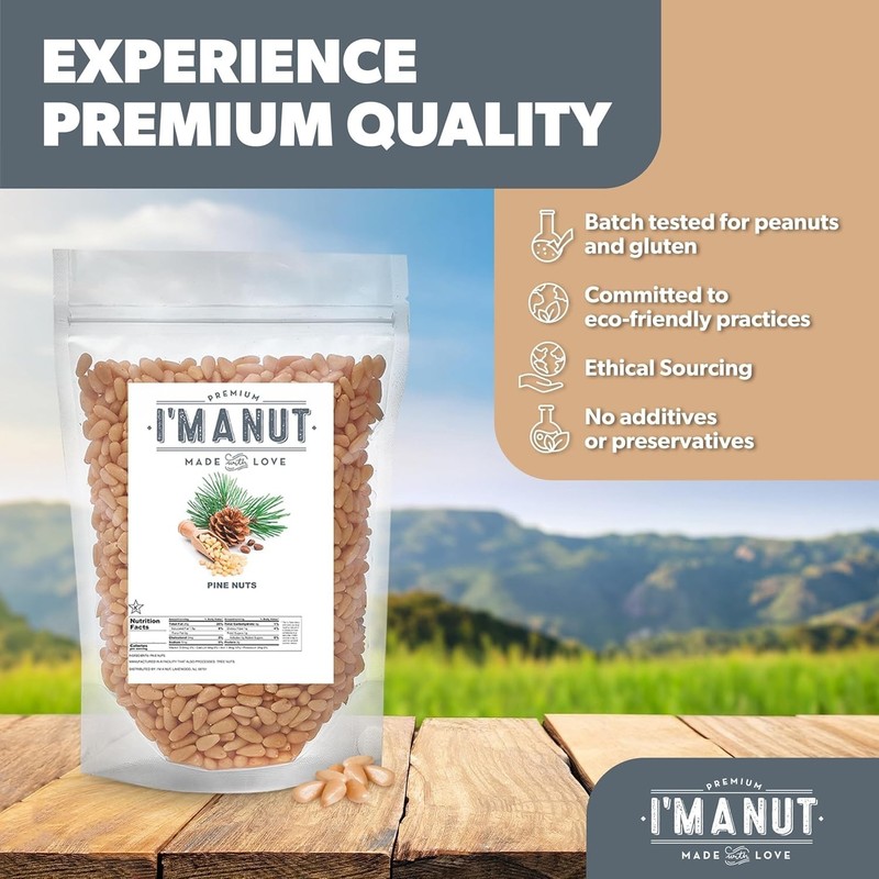 Raw Pine Nuts 8oz - Non-GMO & Gluten-Free gallery