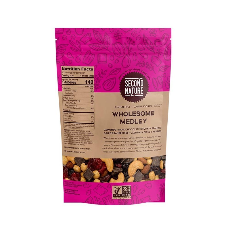 Wholesome Medley Trail Mix - Healthy Nuts Snacks Blend - 30 oz Resealable Pouch gallery