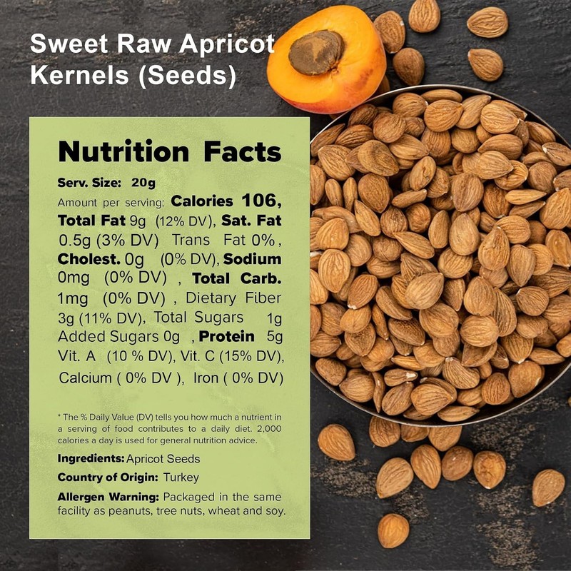 Raw Apricot Seeds Non-GMO Resealable Bag gallery