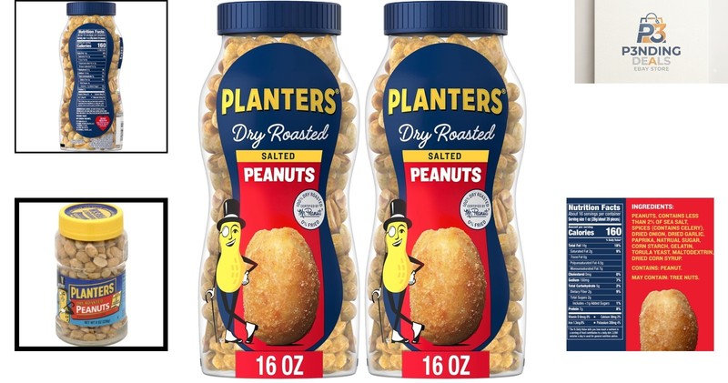 Snack on Healthy Plant-Based Protein! Salted Peanut Duo Pack (2x16 Oz) gallery