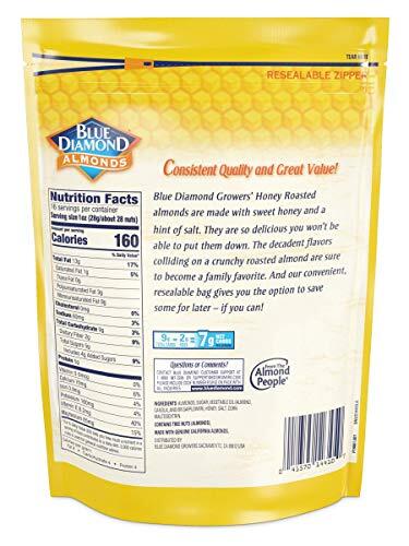 Blue Diamond Almonds Honey Roasted Snack Almonds, Honey Roasted,1 lb(Pack of 1) gallery