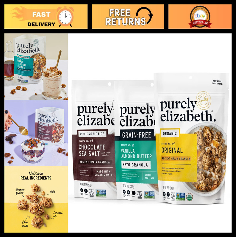 Ancient Grain Granola Variety Pack - Healthy Snack, Gluten-Free, 3 Bags
