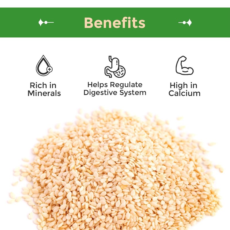 USDA Certified Organic hulled Sesame Seeds, 2 Lbs Gluten Free, Raw,Keto Friendly gallery