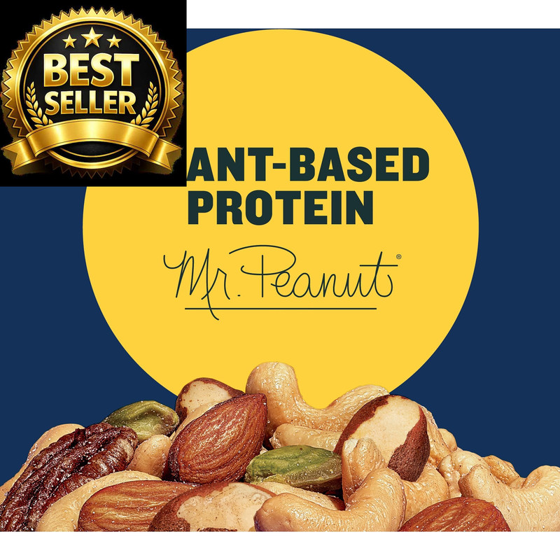 PLANTERS Deluxe Salted Mixed Nuts, Roasted Cashews, 34 Ounce (Pack of 1) gallery