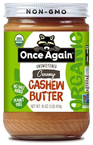 Organic Creamy Cashew Butter, 16oz – Unsweetened – USDA Organic, Gluten free …