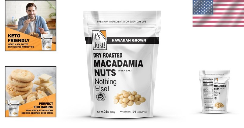 Hawaiian Macadamia Nuts, Lightly Salted, Resealable Bag gallery
