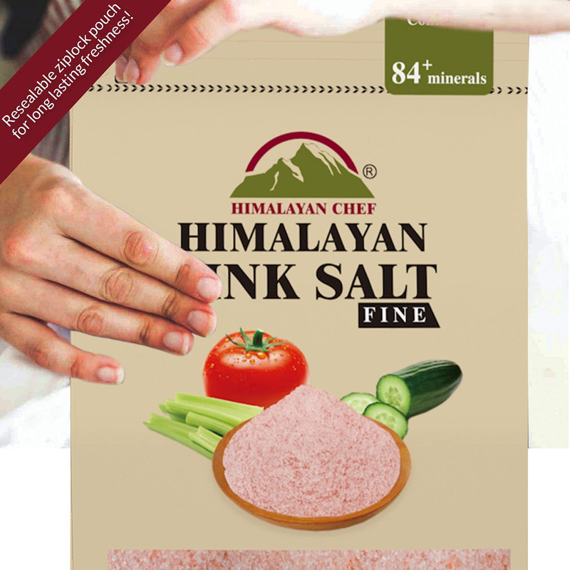 Himalayan Chef Pink Himalayan Salt, Fine Grain - 6 Lbs (6 X 1 Lb Bags), Pure, Na gallery