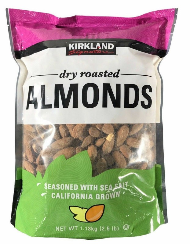 Kirkland Signature Dry Roasted Almonds Seasoned with Sea Salt 2.5 LB